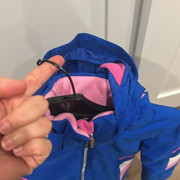 Obermeyer Girls' Ski Jacket | Size 7 | Blue and Pink - Picture 11 of 12